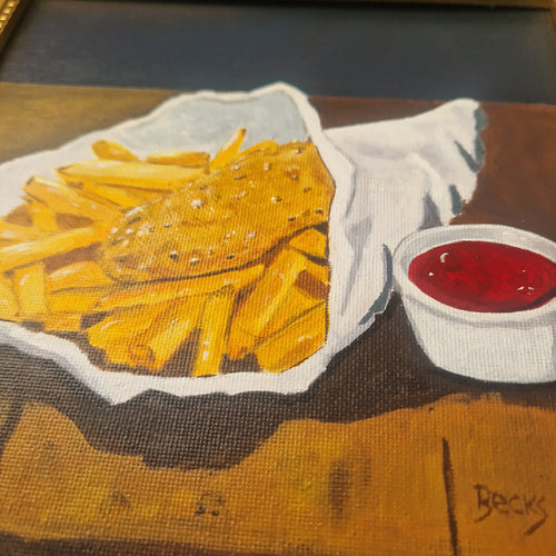Chippy Tea – Original Framed Acrylic Painting