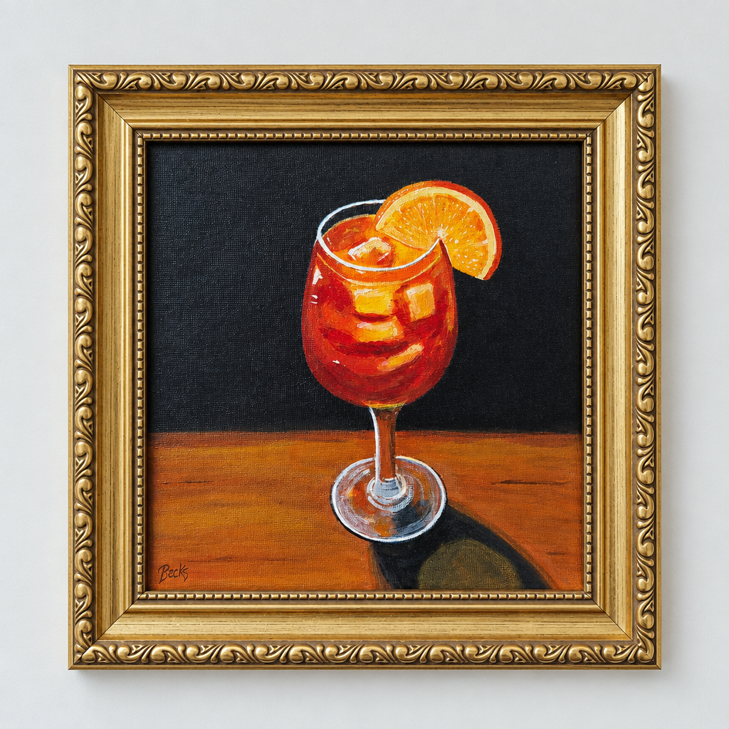 Aperol Spritz - Original Framed Painting